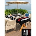 thumbnail image 6 of 60x84 Inch Outdoor Tablecloth with Umbrella Hole Zipper Rectangle American Flag Rectangular Tablecloths Outside Waterproof US Flag Baseball Stars Vintage Black Patio Table Cover for Picnic Party, 6 of 8