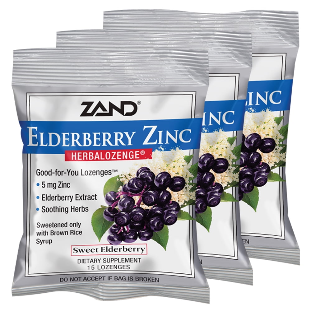 Zand HerbaLozenge Elderberry Zinc GoodForYou Lozenges for Dry