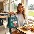 thumbnail image 4 of PYURTEP Lunch Bag, Cartoon Animal Insulated Lunch Box with Handle, Waterproof Stain Resistant Food Storage Bag for School Office Picnic Camping, 4 of 6