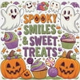thumbnail image 3 of CafePress - Spooky Smiles And Sweet Treats Halloween Design Kids Baseball T Shirt - Kids Cotton Baseball Jersey, 3/4 Sleeve Shirt, 3 of 4