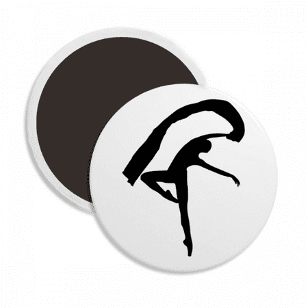 

Jumping Dancer Art Sports Round Ceracs Fridge Magnet Keepsake Decoration