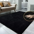 thumbnail image 2 of ORINOVA Black Fluffy Living Room Furry Rugs For Living Room Washable Shaggy Area Rugs For Bedroom 4x6 Rug For Nursery Decor, 2 of 10