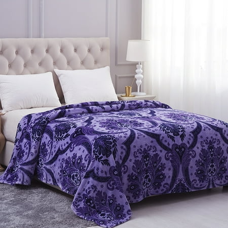 All Seasons Lightweight Cozy Soft Plush Fleece Blanket for Home Bedding Sofa,Beauty Pattern Printed Queen Size 90 x 90