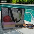 thumbnail image 6 of 2Pcs Large lightweight Mesh Beach Tote Bag With Button Reusable Pool Bag for Travel Shopping Gym, 6 of 7