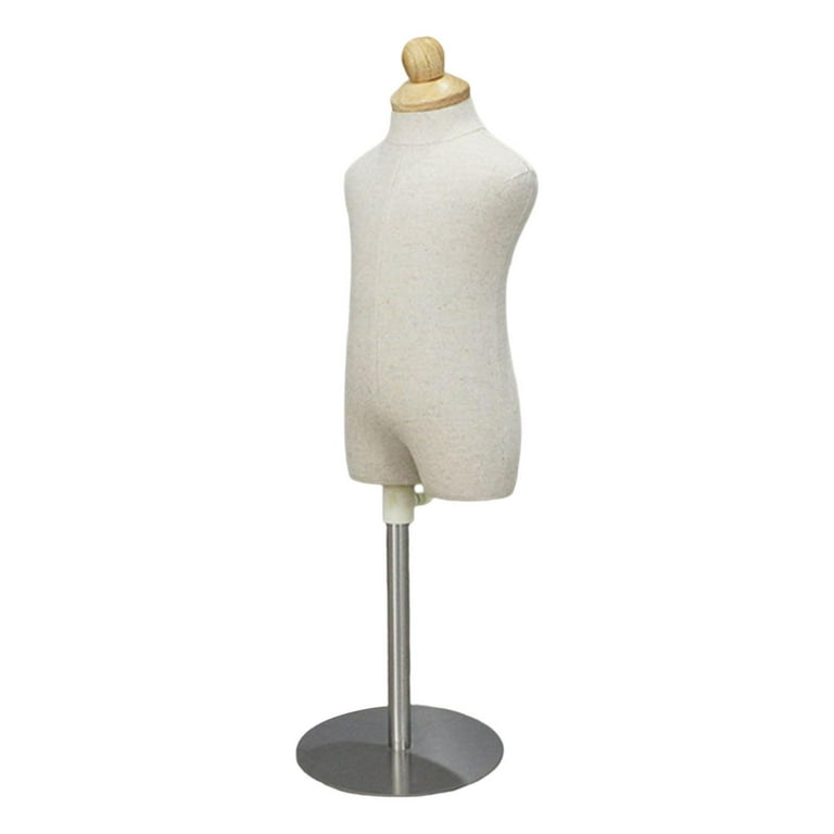 Toddler Mannequin Form In White W/ Metal Base