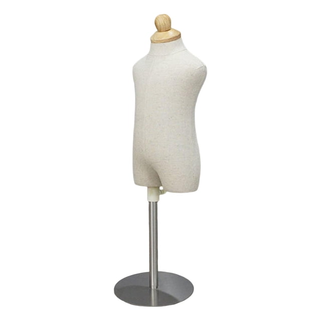 Torso de maniquí infantil, modelos de maniquí para exhibición de vestidos decorativos para costura Soporte de acero