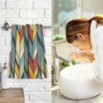 thumbnail image 7 of Yayeee 100% Cotton Hand Towels for Bathroom 16" x 28" Soft Absorbent Kitchen Towel, Yellow Geometric, 7 of 7