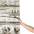thumbnail image 3 of Shower Curtain, Rice Harvest Waterproof Fabric Plastic Shower Curtain, Drying Fast Bathroom Curtain with 9 Buttonholes, Ruffle Shower Curtain 60x72in, 3 of 8