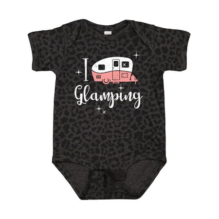

Inktastic I Love Glamping Gift Baby Girl Bodysuit