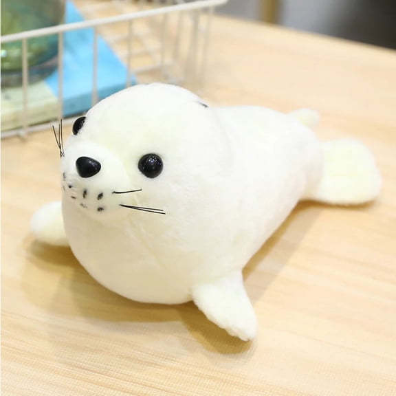 24/28cm Cute Sea World Animal White Sea Lion Seals Plush Doll Cute Cartoon Polar Bear Panda Stuffed Toy For Children Kids Girls