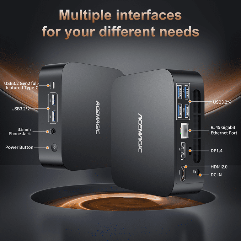 NIPOGI Mini PC K1 AMD Ryzen Embedded R2544 16GB DDR4 512GB SSD 4K