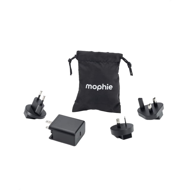 Cargador Mophie Speedport 40 Travel USB-C GaN de 40 W con adaptadores