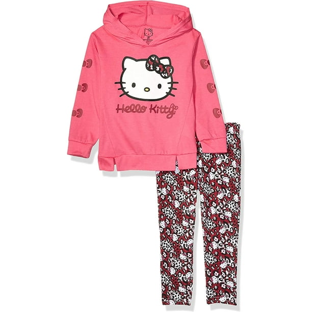 Hello Kitty Tuta Bambina 2 Pezzi In Felpa: Felpa Con Cappuccio E Pantaloni. Comodo Set In Morbido Tessuto, Perfetto Per Il Gioco E Il Relax. Vestibilità Comoda, Maniche Lunghe.