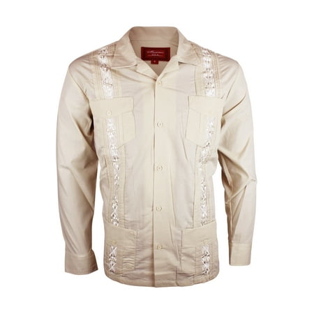 Maximos - Maximos Guayabera Men's Cuban Style Bartender Wedding Button ...