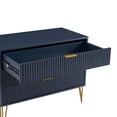 thumbnail image 3 of Pemberly Row Commode Standard 2 Pcs à 3 Tiroirs et Table de Nuit 2.0 en Bleu, 3 of 10