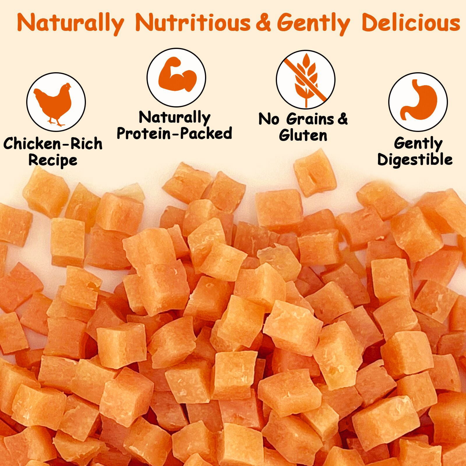 ( 2 Pack ) PETPURO Chicken Training Treats for Small Dogs and Puppies, Soft Chewy Bites, High Protein, Grain Free, 10.6 oz Resealable Bag