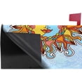 thumbnail image 3 of Coolnut Mailbox Cover Vintage Magic Sun and Moon On Blue Post Mail Box Cover Magnetic Mail Wraps Cover Oversize 25.4" L x 20.78" W, 3 of 5