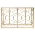 thumbnail image 2 of Safavieh Sean Glam Tempered Glass Console Table, Gold, 2 of 5