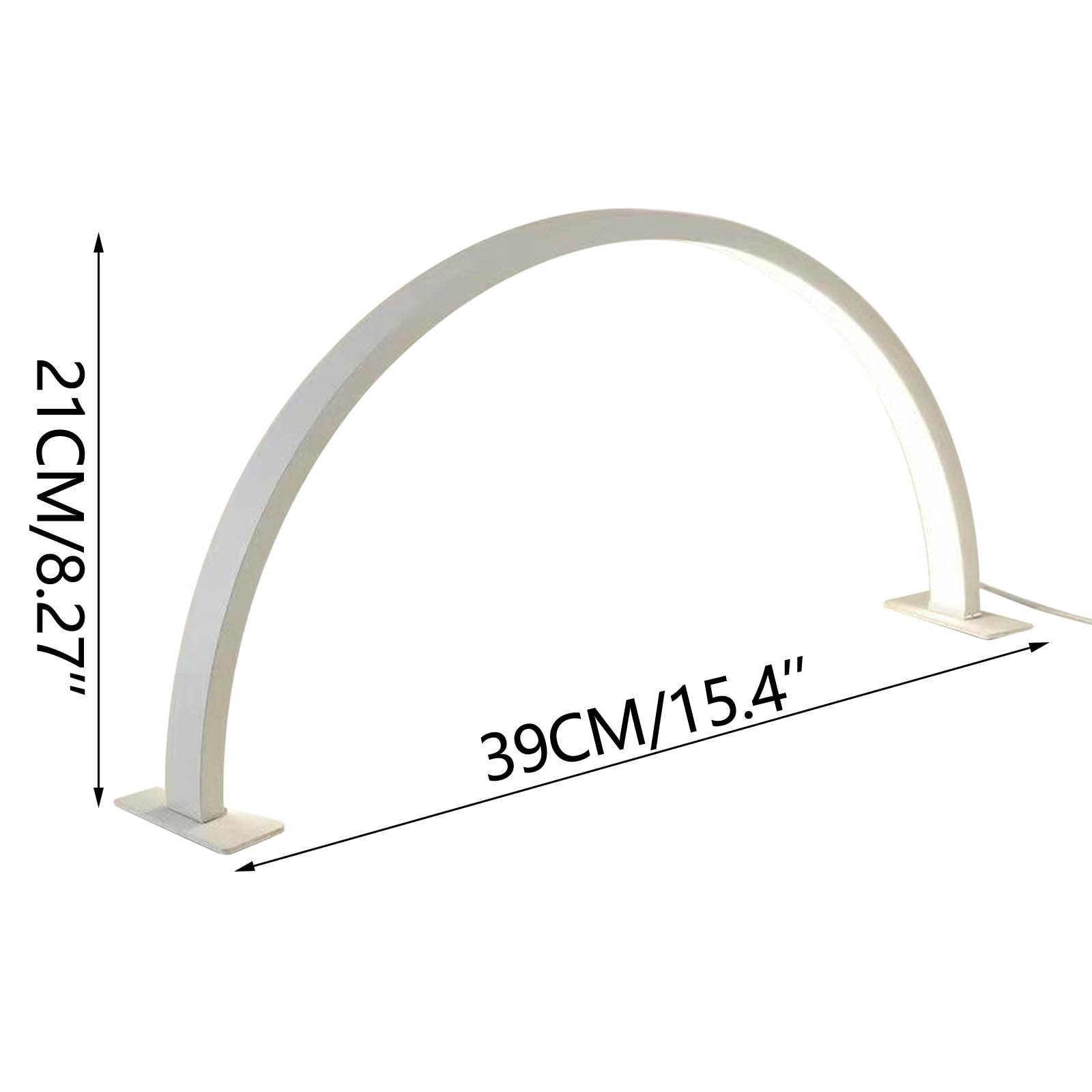 Half Moon Light for Nail Desk, Foldable Manicure Lamp with Adjustable Brightness and Multiple Color Modes