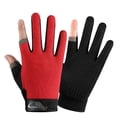 thumbnail image 2 of Mdesiwst 1 Pair Fishing Gloves Anti Slip Breathable Two Finger Cut Rough Palm Great Friction Hands Contrast Color Touch Screen Outdoor Sports Fitness Gloves Fishing Accessories, 2 of 7