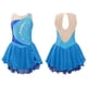 thumbnail image 3 of Traje de patinaje sobre hielo para niñas con brillantes diamantes de imitación, maillot de ballet, vestido de baile lírico con dobladillo irregular, vestido de tutú y leotardo, 3 of 5