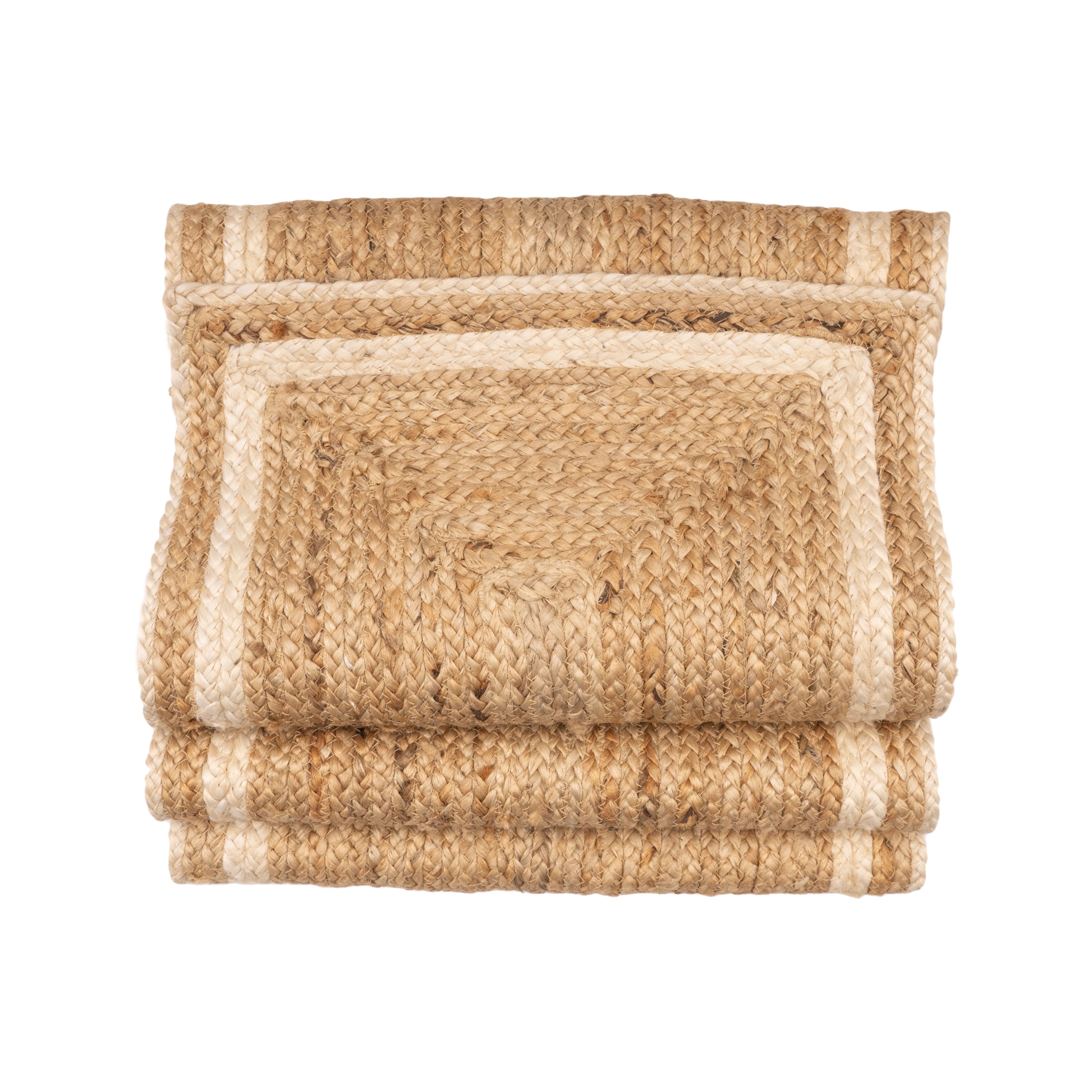 Ox Bay Ollie 16" x 80" Rectangular Braided Jute Table Runner, Natural