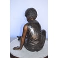 thumbnail image 6 of Nifao Boy Pushing Turtle Outdoor Fountain Statue, Bronze Garden Water Feature Sculpture for Patio & Yard – Garden Outdoor Decor Sculpture, 18"L x 20"W x 19"H, 6 of 11