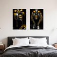 thumbnail image 2 of ZHONGYUTONG 2 Piece African American Wall Art Black Woman Pictures Red Girl Bedroom Wall Decor Afro Women Canvas Prints Female Home Room Decor Framed (11.00" x 14.00" x 2PCS), 2 of 4