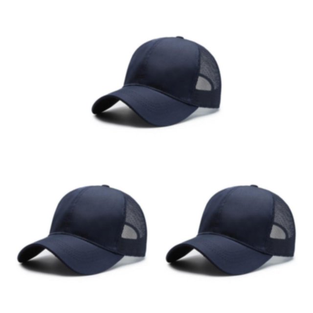 Transemion Lightweight Baseball Cap Comfort And Functionality Combined Sun Protection navy blue 3Set