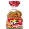 Thomas' Plain Mini Bagels, 10 count, Kosher Mini Bagels, 15 oz Bag