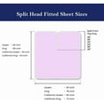 thumbnail image 2 of Top Split Queen Sheets Sets For Adjustable Bed - Split Down 32" from The top Split Head Queen Size Fits 25-30" Deep Pocket, 1000-TC Egyptian Cotton (Solid, Lilac), 2 of 4