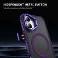 thumbnail image 2 of Magnetic for iPhone 16 Stand Case [Compatible with MagSafe] [Military Grade Drop Protection] [Lens Folded Bracket] Slim Grip Matte Shockproof with Anti-Fingerprint Phone Case,Purple, 2 of 8