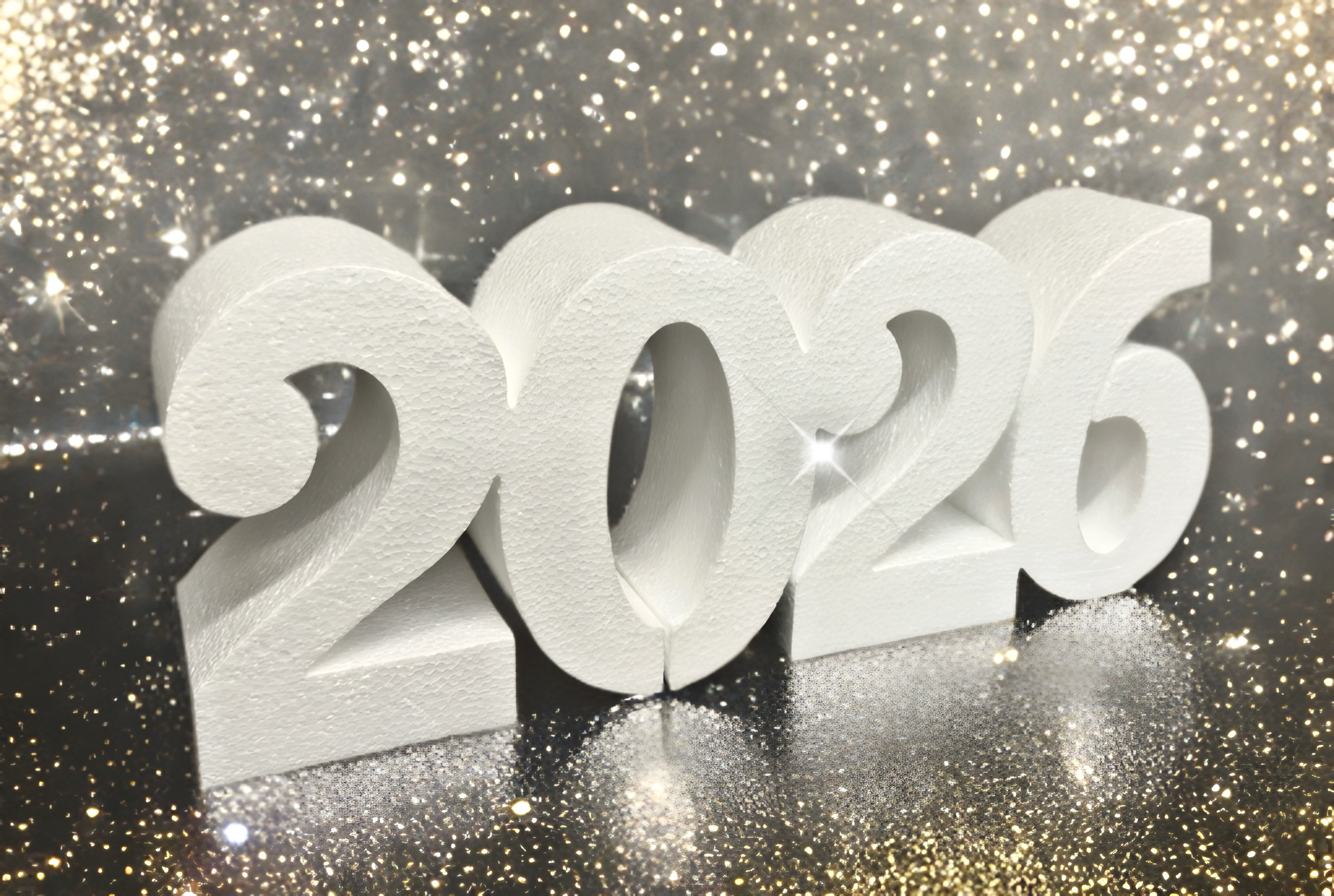 CalCastle Craft "2026" Jumbo White Foam Numbers New Year Birthday Graduation(Jumbo)
