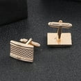thumbnail image 6 of 1 Pair Carved Striped Cufflinks Fashion Cuff Link Man's Business Shirt Cufflinks Clothing Accessories, 6 of 8