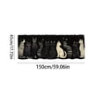thumbnail image 2 of Lunxisen 1 Pcs Funny Black Cat Cartoon Curtains Dirt-Proof Window Drapes for Kitchen Sink Home Decor Cafe Curtains(150*45cm), 2 of 7