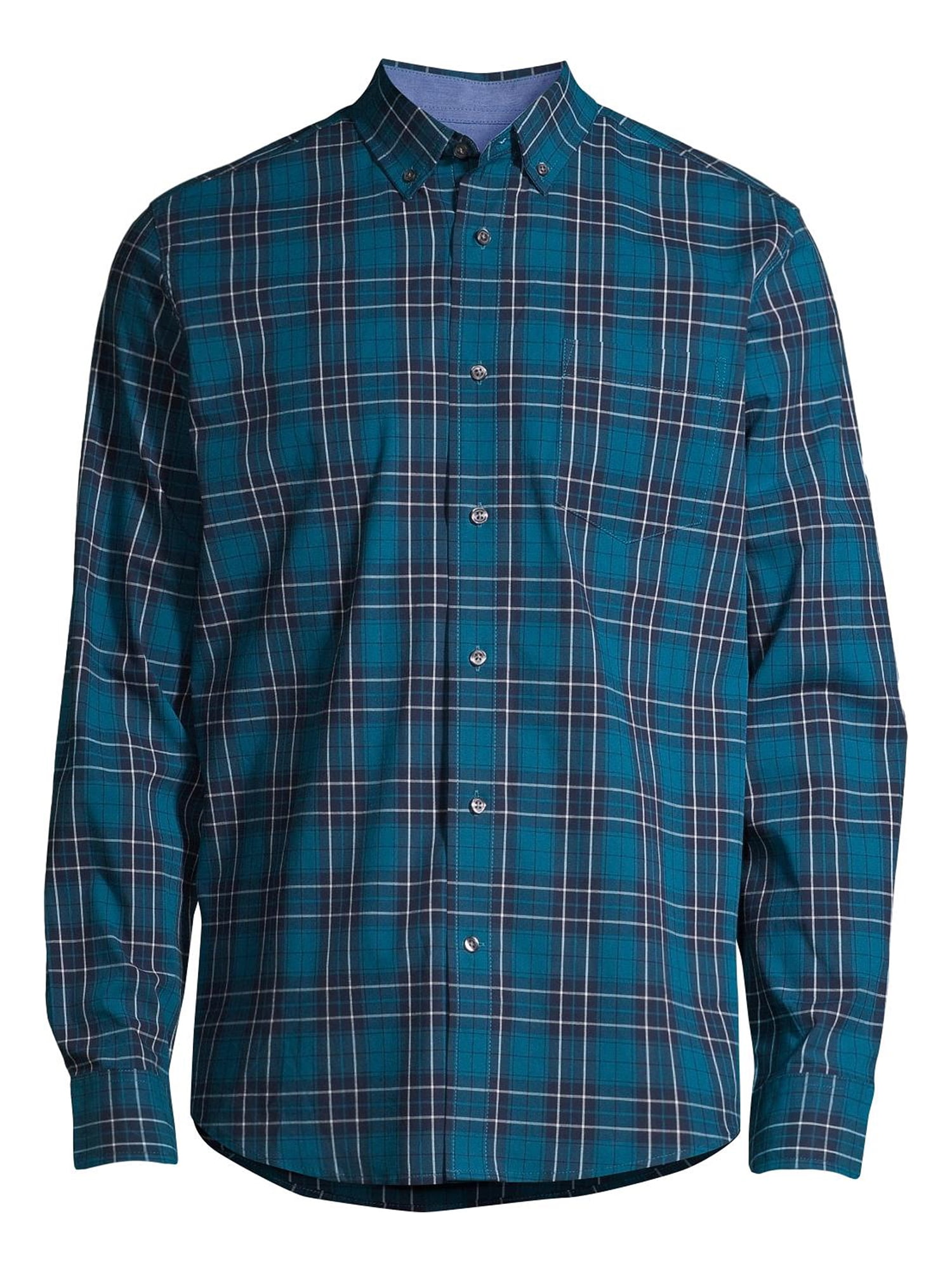 George Men's and Big Men's Long Sleeve Stretch Poplin Shirt, Sizes up to 5XLT