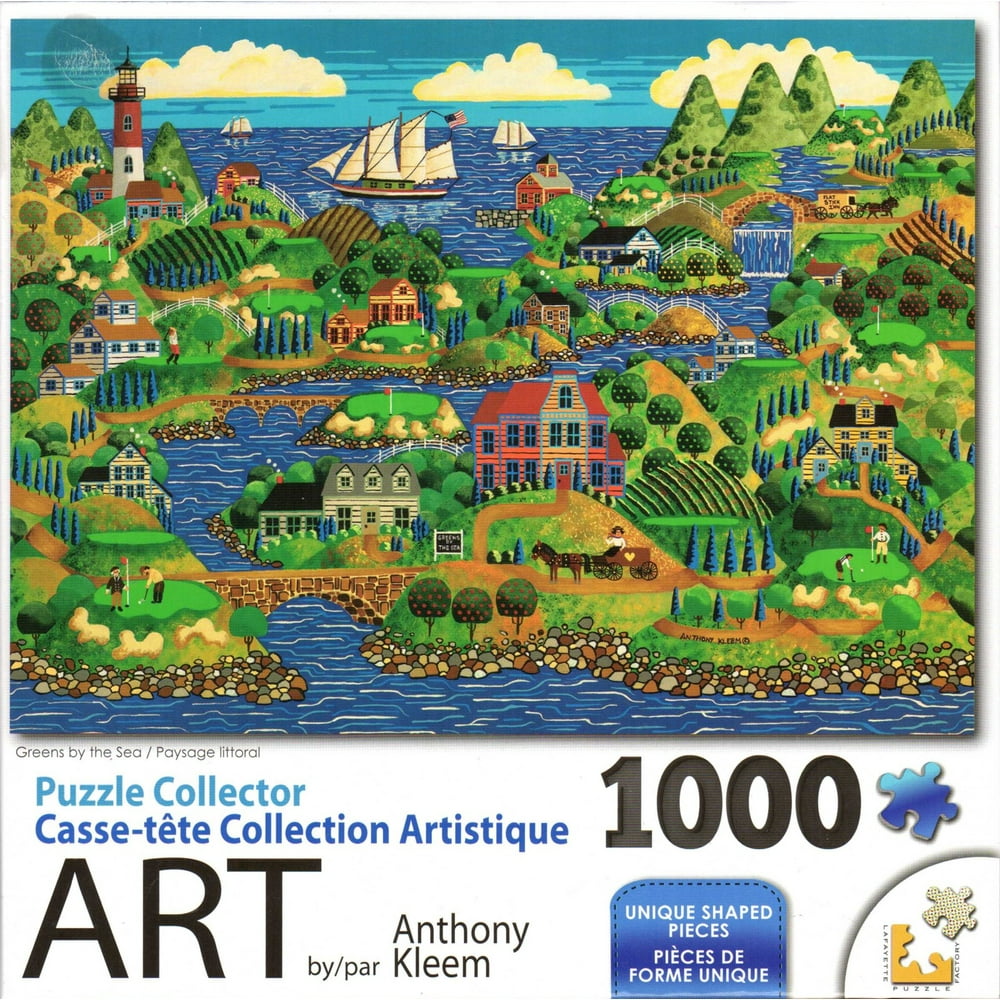 Puzzle Collector Art 1000 Piece Puzzle Greens by the Sea Walmart