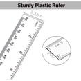thumbnail image 4 of 12 Inch Ruler, 2PCS 30CM Ruler with Centimeters and Inches, Plastic Measuring Tools, Clear, 4 of 5