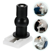 KONTONTY 4-Pack Black Toilet Seat Hinges for Wooden, Metal & Plastic Lids with Quick and Easy Installation