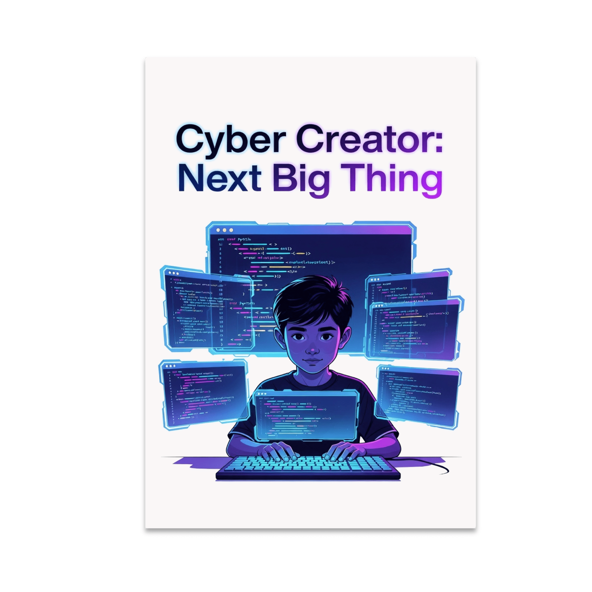Cyber Creator: Next Big Thing - Tech Creativity Enthusiast - 13x19 Poster Print