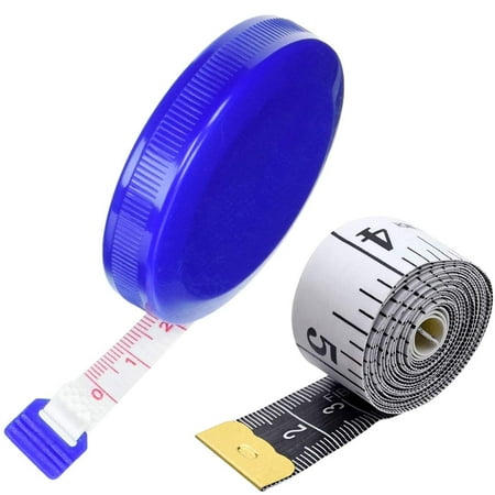 

60 Inch 1.5 Meter Retractable Tape Measure and Soft Tape Measure Compact Flexibile Tape Measure Set Medical Body Measurement Tailor Sewing Craft Cloth Dieting Measuring Tape