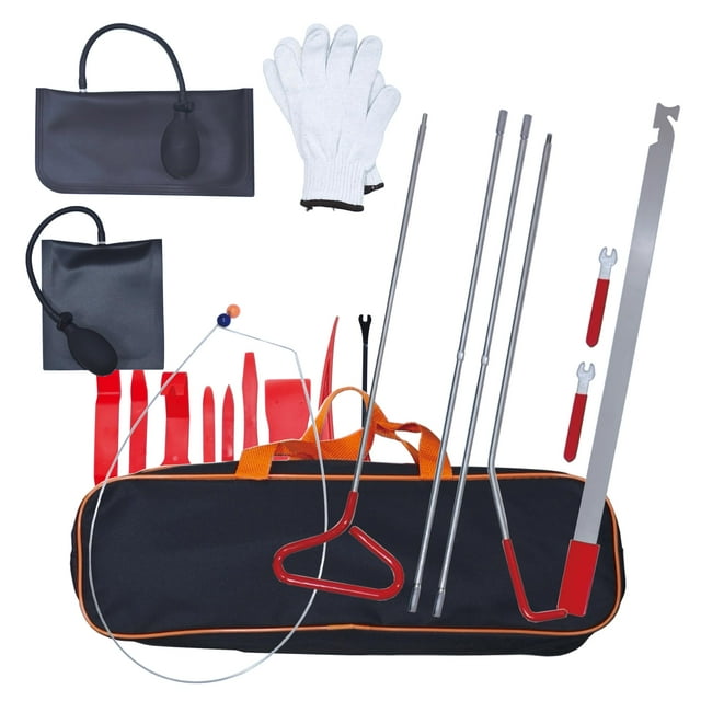 Multifunctional Car Tool Kit, 18 Pieces with Carrying Bag, Emergency Roadside Assistance Set