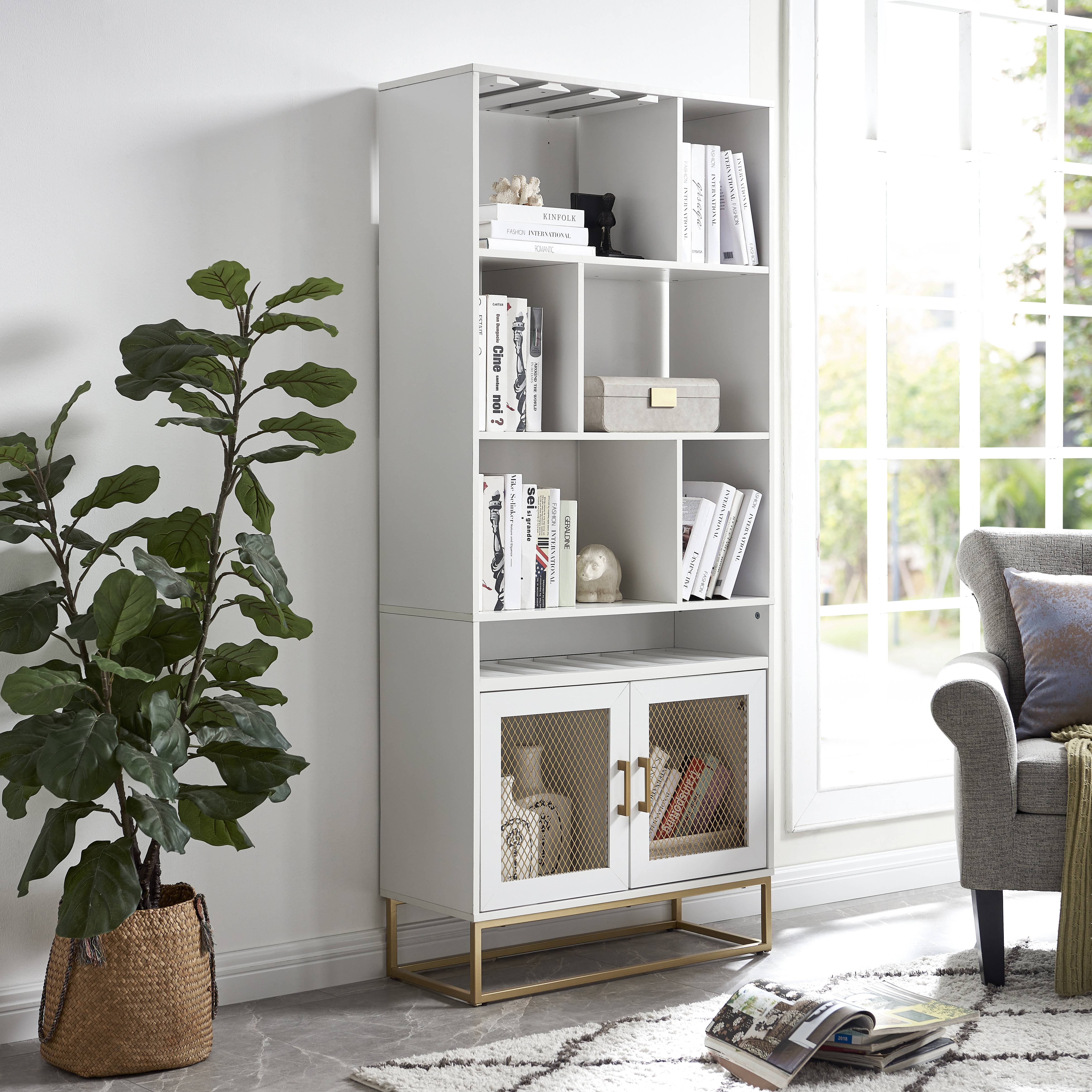 Gramercy Way Wine Storage White/Gold