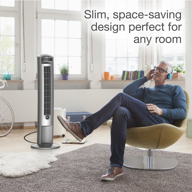 Lasko 42 Wind Curve Tower Fan with Ionizer and Remote, 2551, Silver -  Walmart.com