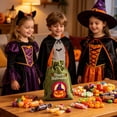 thumbnail image 5 of AZXY Halloween Drawstring Gift Bags Texture Pumpkin Print Candy Treat Pouches, Reusable Portable Multipurpose Goodie Sacks for Halloween Party Favors & Holiday Decor Storage, 5 of 7