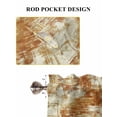 thumbnail image 6 of Brown Ombre 2 Panel Kitchen Curtains for Windows, Gradient Abstract Art Vintage Bathroom Privacy Curtain, Home Décor Window Treatment for Bedroom/Living Room 55"x45", 6 of 6