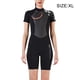 thumbnail image 2 of Trajes de Buceo Traje de Buceo Manga Corta Pantalones Cortos Pieles de Buceo para Pareja Mono Traje de Surf para Snorkel Natación en Agua Fría Mujer Negro XL,3MM Inevent OD017107-10, 2 of 6