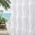 thumbnail image 4 of JJCOITR Vintage Hawaiian White Shower Curtain with Tassels, Boho Shower Curtains for Bathroom Decor, 72x72, 4 of 6