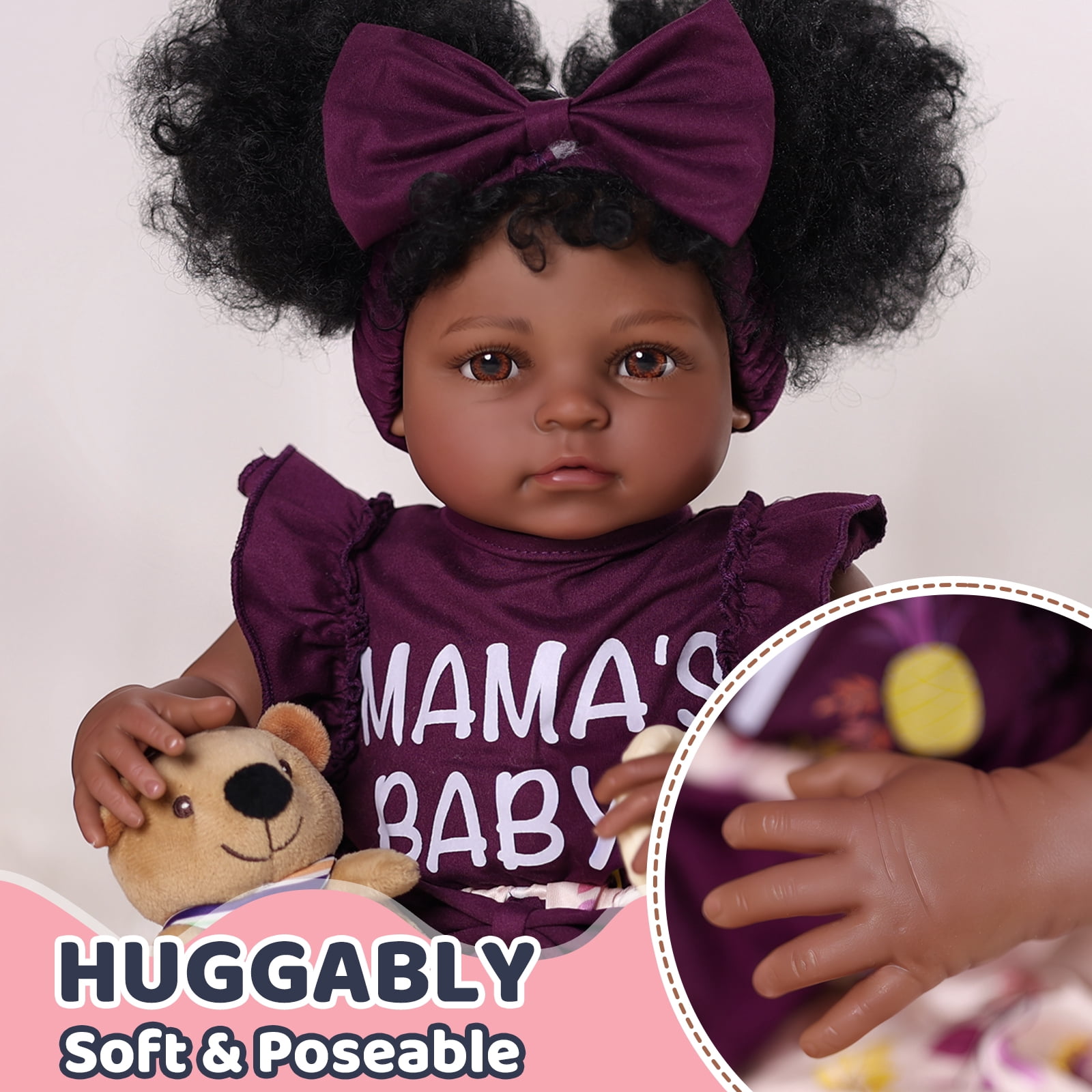 RSG Reborn Baby Doll - 20 inch Cute Soft Cloth Body Baby Doll Real life baby doll with all the accessories, perfect for cuddling, playing and gifting