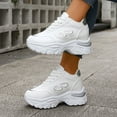 thumbnail image 5 of Mepaouo Chunky Sneakers for Women Fashion Platform White Casual Dad Shoes Wedge Walking Sport Sneaker, 5 of 7